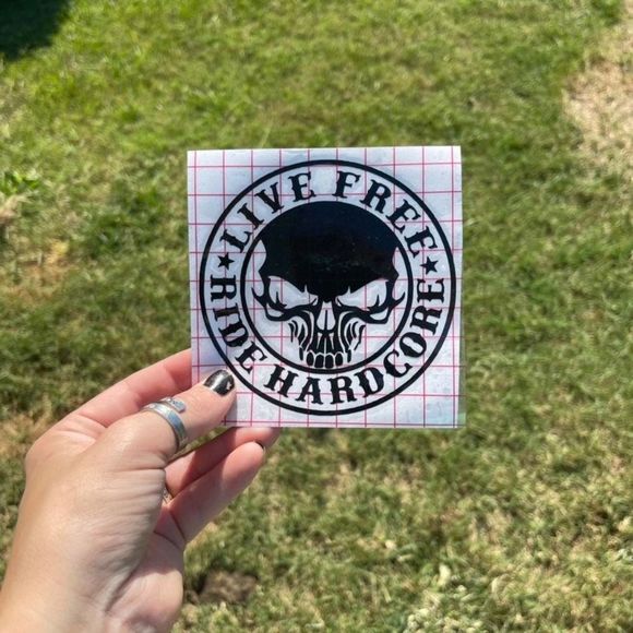 Live Free Ride Hardcore Vinyl Decal | Motorcycle Rider | Motorcycle Decal | - Picture 4 of 9
